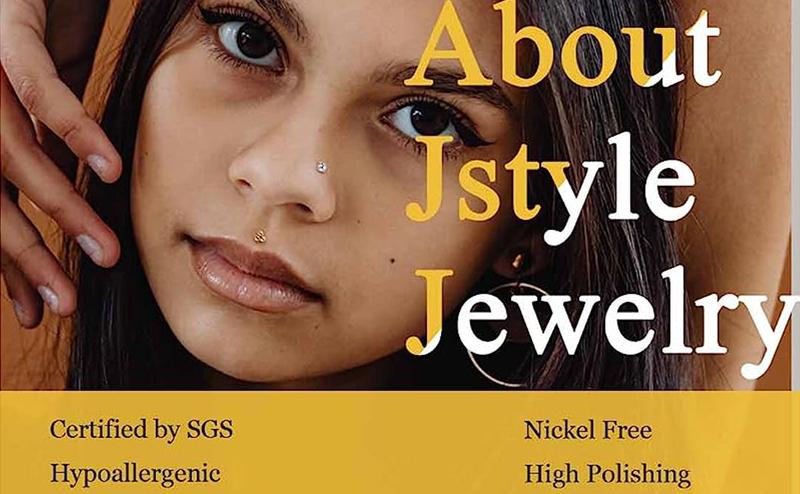 Jstyle 8Pcs/Set Hypoallergenic Nose Rings 18G 20G Surgical Stainless Steel Nose Rings Studs Cubic Zirconia Nose Ring Labret Nose Piercing Jewelry for Women Men 1.5mm 2mm 2.5mm 3mm