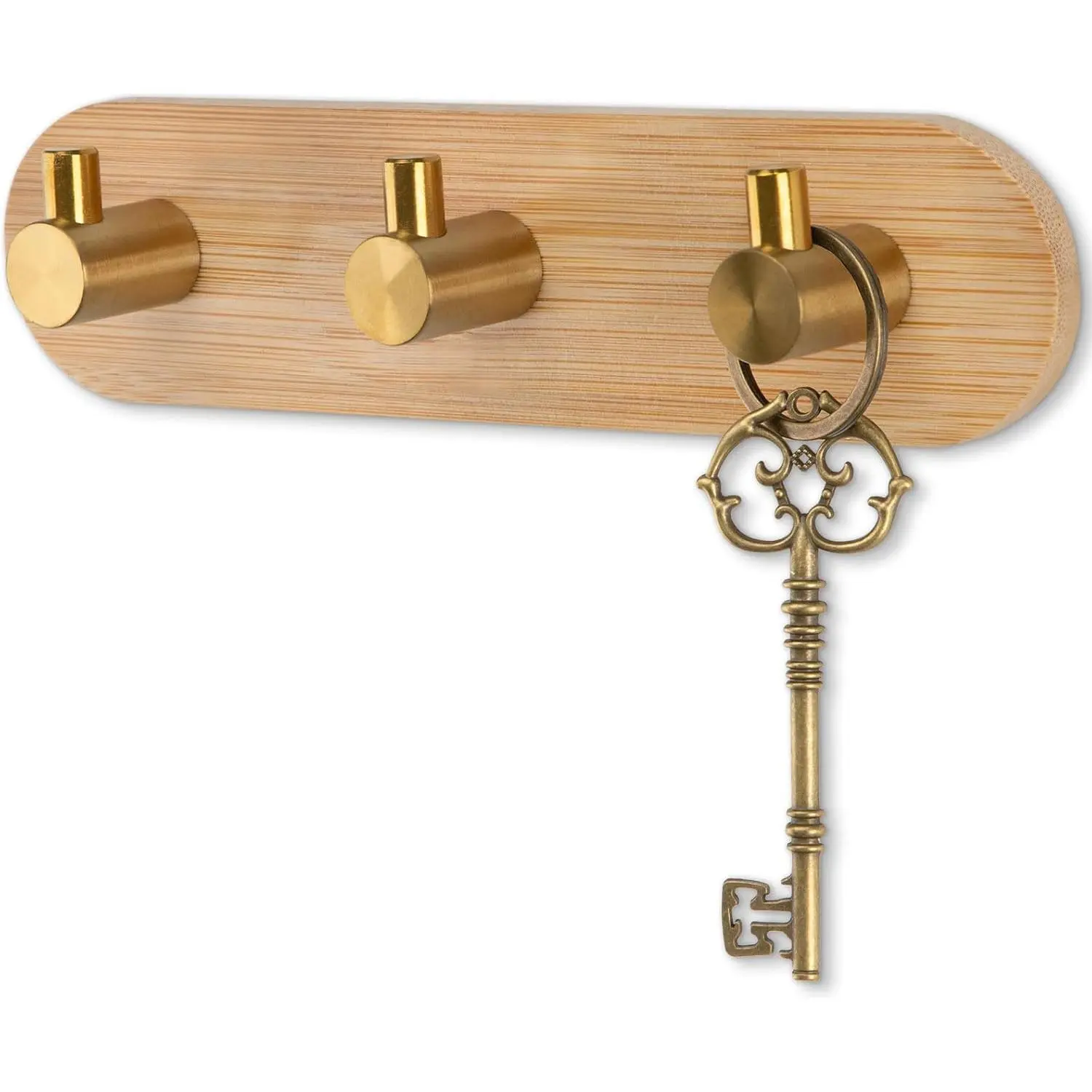 Key Holder for Wall, Wall Mount Key Organizer with 3 Hooks, Decorative Coat Rack for Entryway, Kitchen, Bedroom, Bathroom ( Hooks)