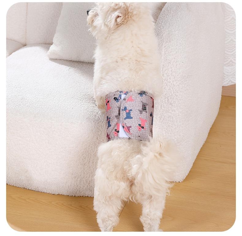 2pcs Elastic Male Dog Belly Bands - Reusable Cloth Underwear - Cute Cartoon Washable Dog Diapers for Potty Training & Anti-Lifting