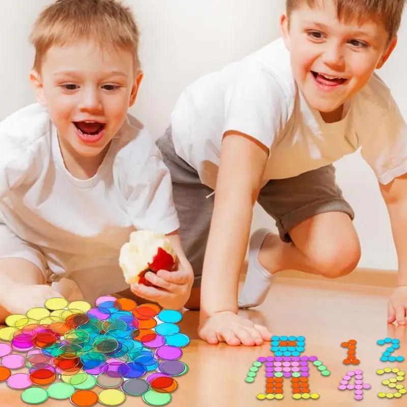 Kids Counting Chips Coin Toy Baby With Magnetic Stick Bingo Chips Set Counters Mix Color Chips Game Tokens Learning Teaching A