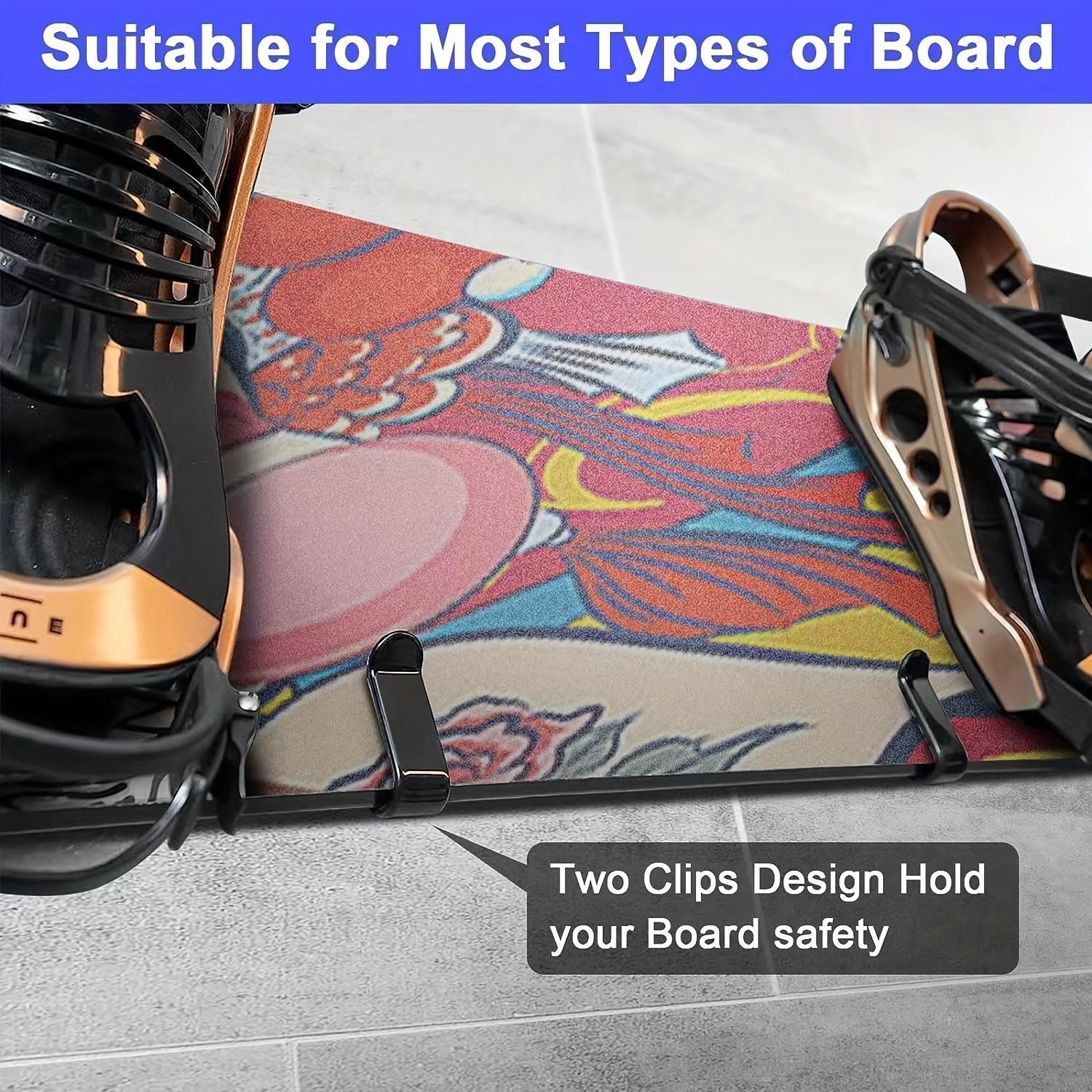 Wall Mounted Snowboard Bracket, 2 Counts/set Surfboard Skateboard Hanging Rack, Indoor Horizontal Display Clip, Home Organizer