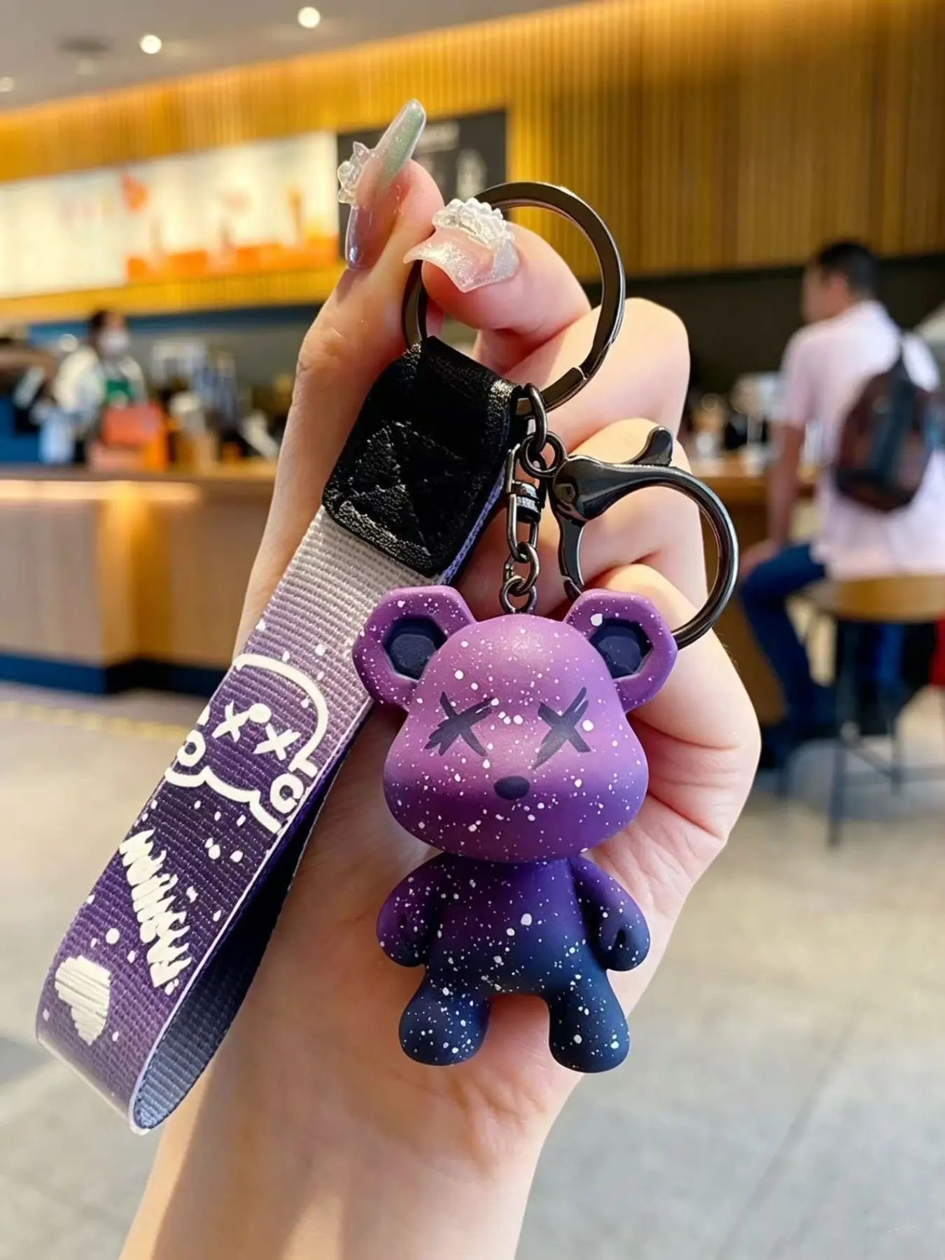 Mechanical Bear Keychain, Unisex Backpack Charm, Cartoon 3D Statue, Fashion Creative Key Ring, Car Decoration, Holiday Gift, Figure Keychain