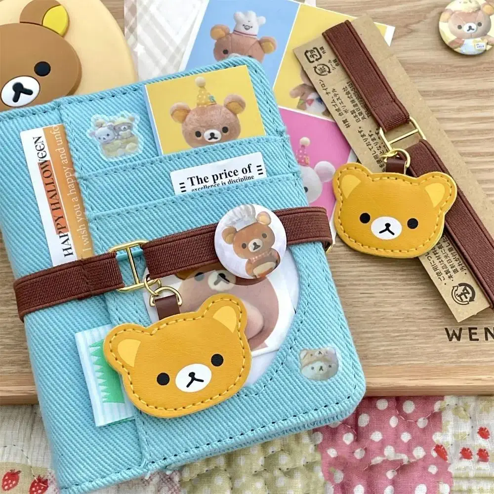 Cartoon Characters Bear Cloth Notebook Straps - 17x1.2cm Adjustable-Harness, Scrapbook Tie, Loose-Leaf Notebook Binding Ropes, Decorative DIY Party Bag & Gift Supplies Accessory