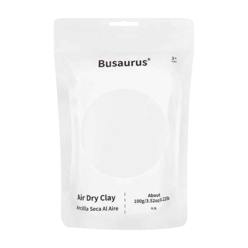 Busaurus 100g Ultra-Light Air Dry Modeling Clay for Youngsters 3+ to Creative Fun, Ideal for Adults and Craft Lovers, Reusable Sealed Packaging for Imaginative Projects, Creative Craft Kit