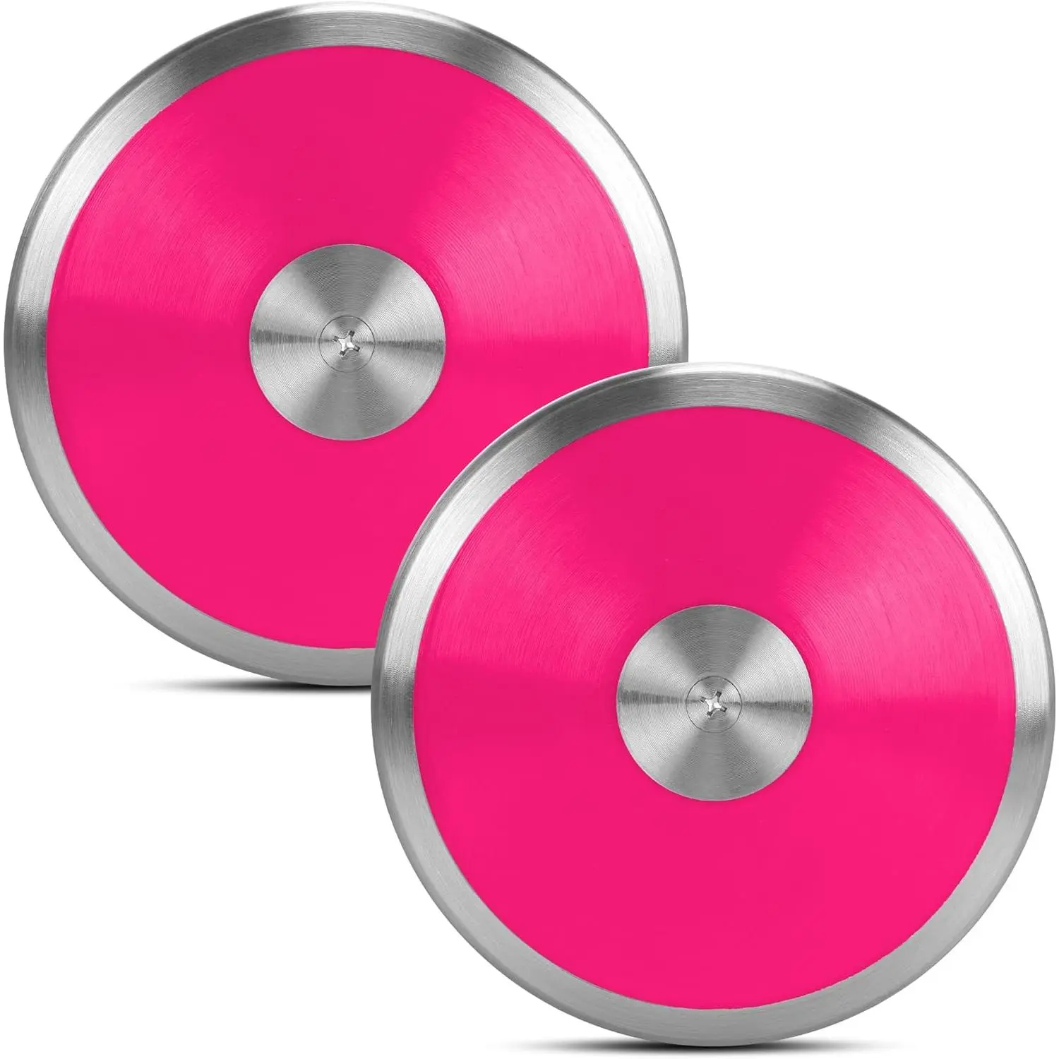 2 Pcs 1kg Sports Training Nylon Discus with Steel Rim for Girls Boys Men Women School Track and Field Outdoor Practice Throwing