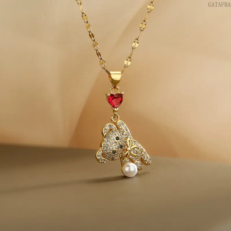 Pendant Necklace Earrings Set, Micro Inlaid Zircon Copper Jewelry, Elegant Versatile Matching Accessories for Women