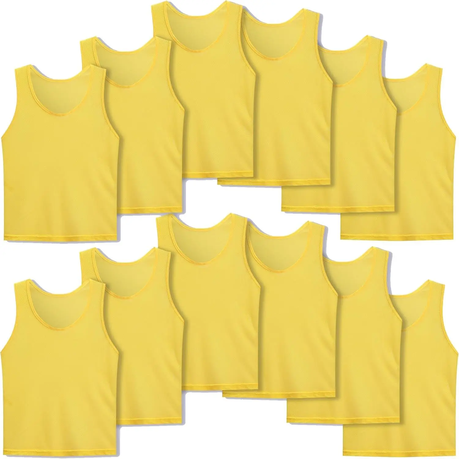 Scrimmage Vests Pinnies Team Practice Jerseys for ,Youth and Adult  Soccer,Football,Basketball(12 Pack)