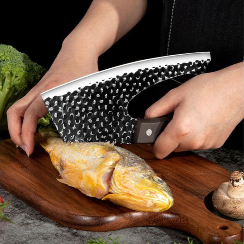 Stainless Steel Vegetable Chopping Knife, 1 Count Household Kitchen Knife with Handle, Fruit & Vegetable Utensils for Home Kitchen, Stainless Steel Knives