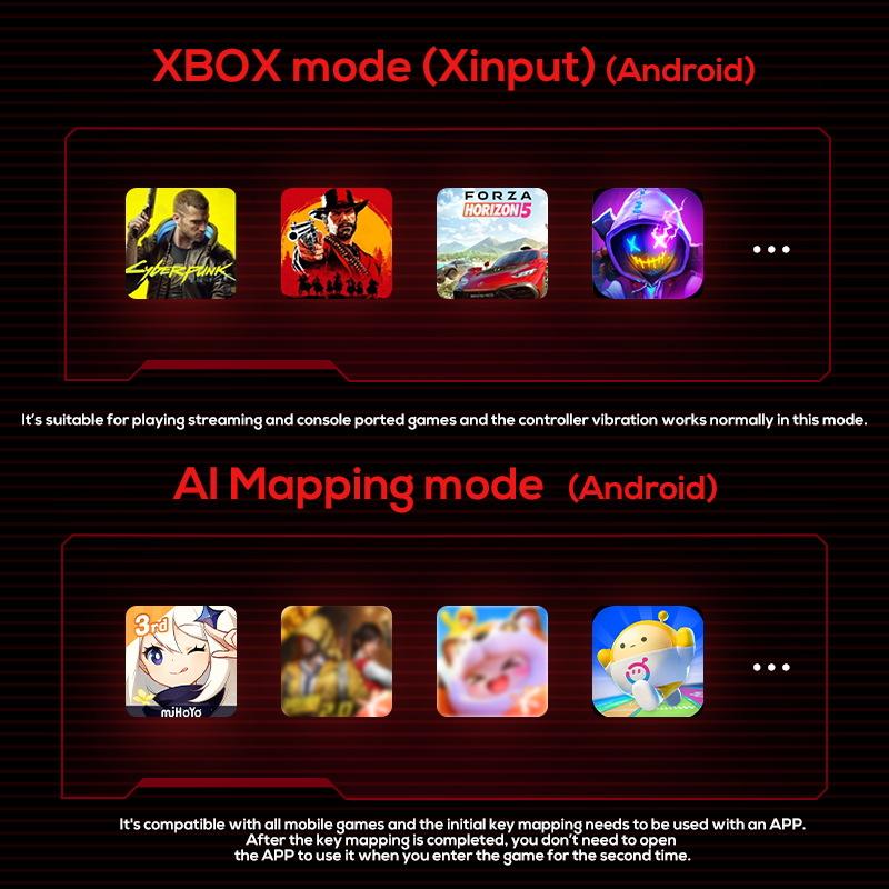 2025 New Mobile Game Stretching Gamepad Wired Bluetooth Dual-Mode 15W Phone Fast Charge One-Click Recording Macro