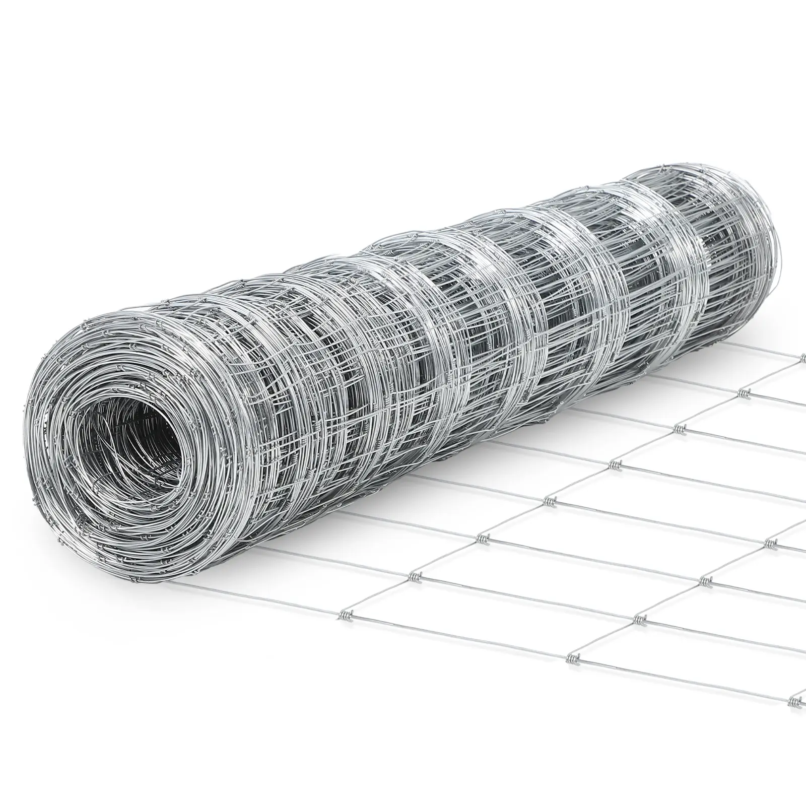 5ft x 328ft Heavy Duty Galvanized Livestock Fence, 14-Gauge Zinc-Coated Steel Mesh for Cattle, Deer & Horses, Rust-Resistant Farm Panel Roll