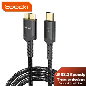 Toocki USB-C to Micro B USB 3.0 Fast Charging Data Cable, USB-A to Micro B, 5 Gbps High-Speed Transfer, Compatible with External HDD, 1m