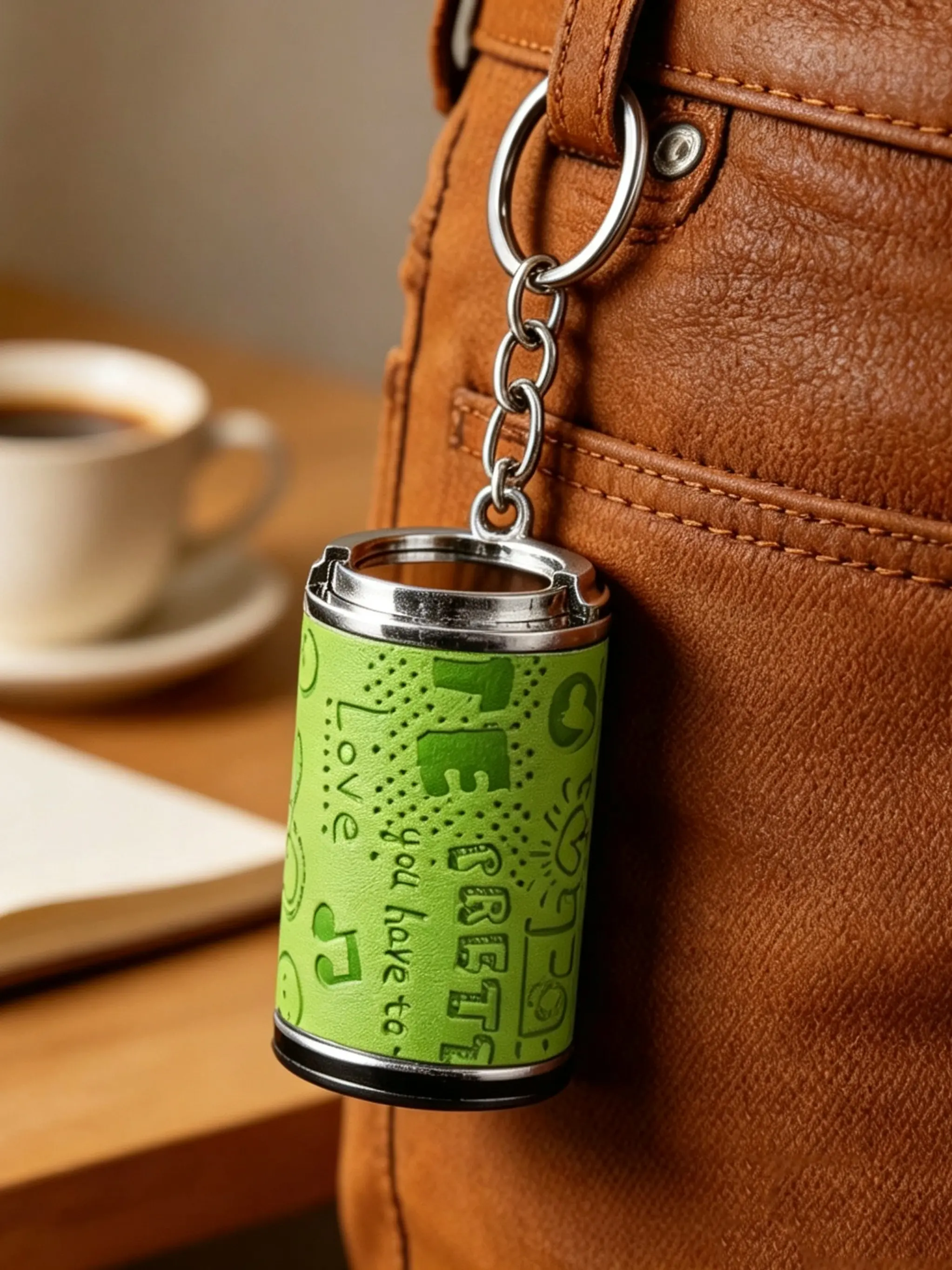 Creative Coin Holder Keychain, Fashionable Portable Change Container, Metal Coin Jar Key Ring, Unique Personalized Accessory, Gift Keychain