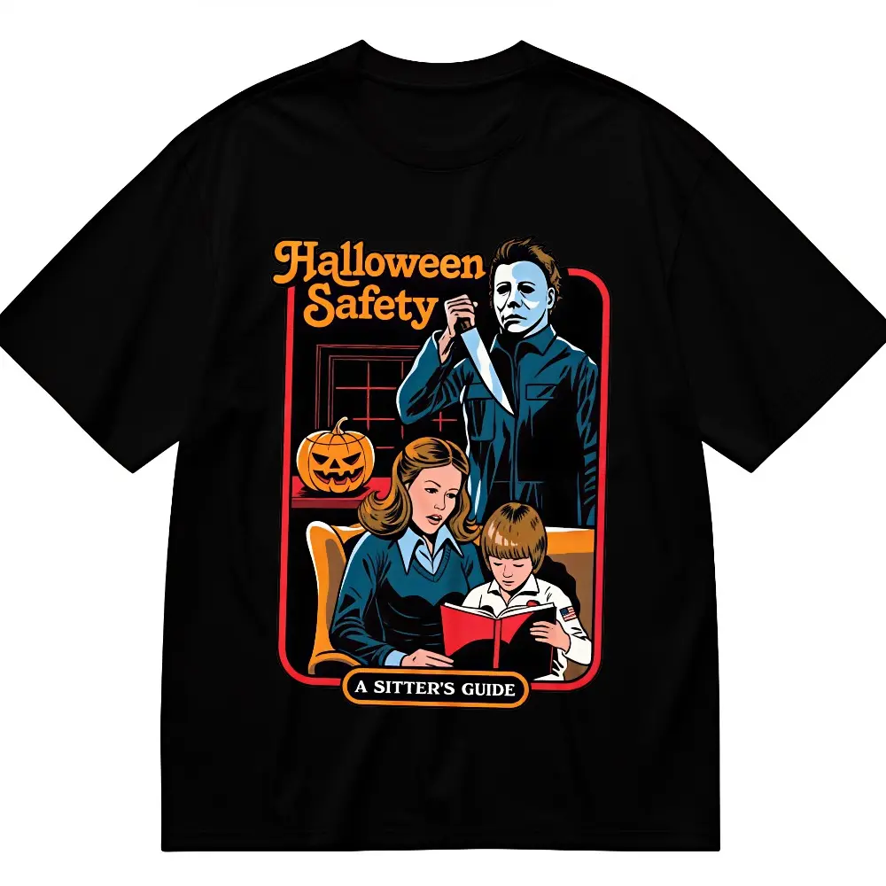 Halloween Safety Shirt, Horror Movie Shirt, Movie Night Tee, A Sitter’s Guide Shirt, Michael Myers Shirt, Serial Killer Shirt, Halloween Tee
