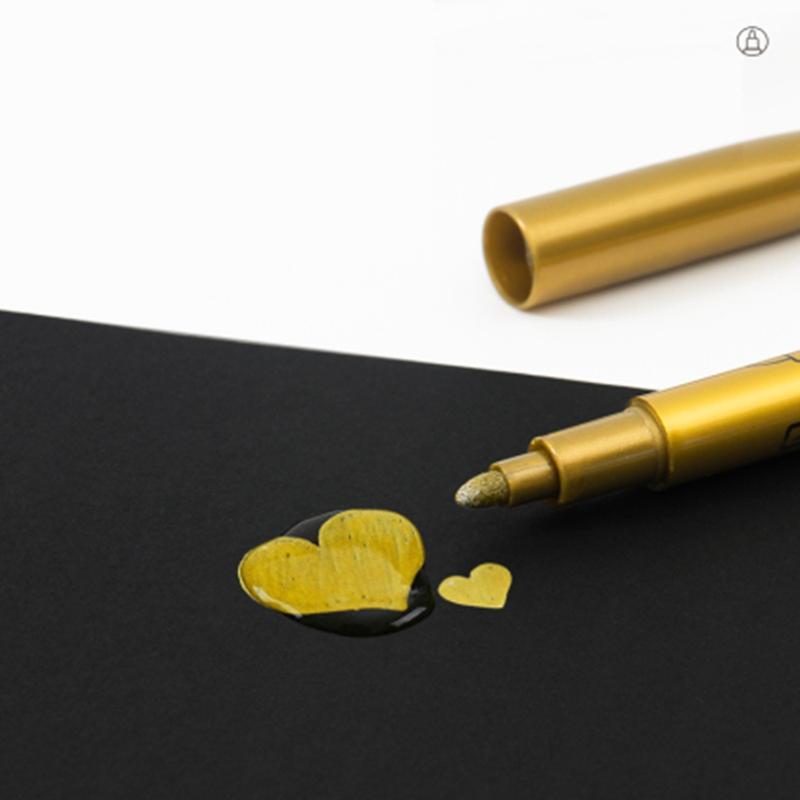 12pcs Water Based Low Odour Permanent Craftwork Pen, Durable Fine Point Tip Waterproof Marker Pen, Art Supplies For Student