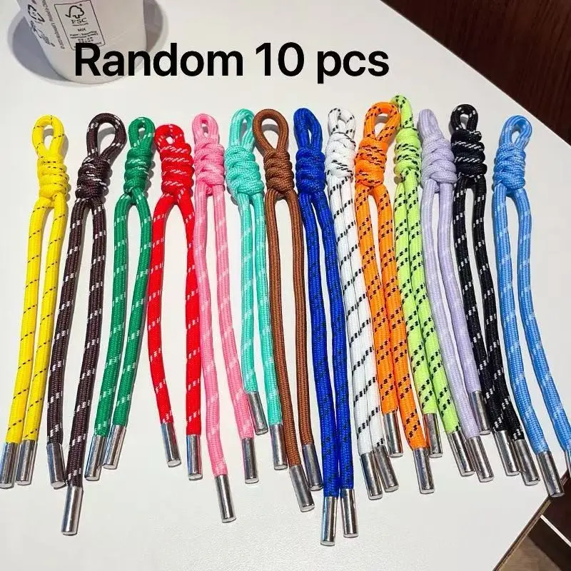 Random 10/20 Polyester Braided Lanyard, Colorful Knot Phone Strap, DIY Bag Keychain, Style, Couples' Accessory, Mobile Phone Lanyard