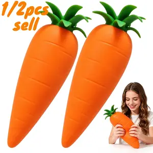 11.81in Giant Carrot Squishy - Jumbo Big Cute Realistic Carrot Stress Ball, Soft Squishies for Anxiety Relief, Party Favors