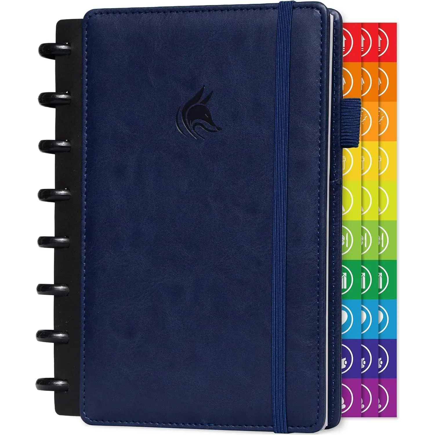 Disc-Bound Planner, Undated Weekly Binder Notebook, Red