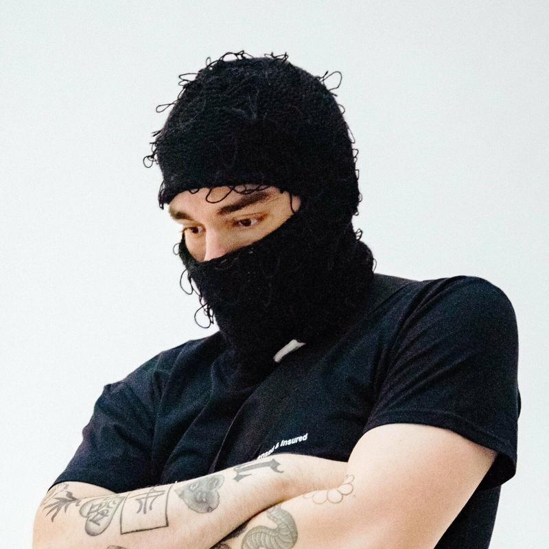 Distressed Ski Mask Balaclava, Yeat Shiesty Fluffy Knitted Full Face Mask for Men/Women