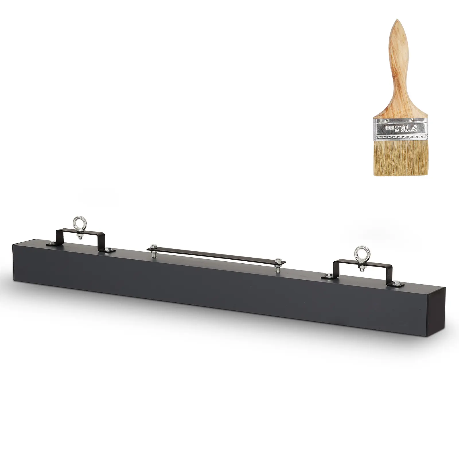 48 Inch Heavy-Duty Rolling Magnetic Sweeper lifts up to 120lbs metal scraps, efficiently collects nails, bolts & iron chips for yard and construction cleanup, practical magnetic pickup tool also mountable on forklift equipment