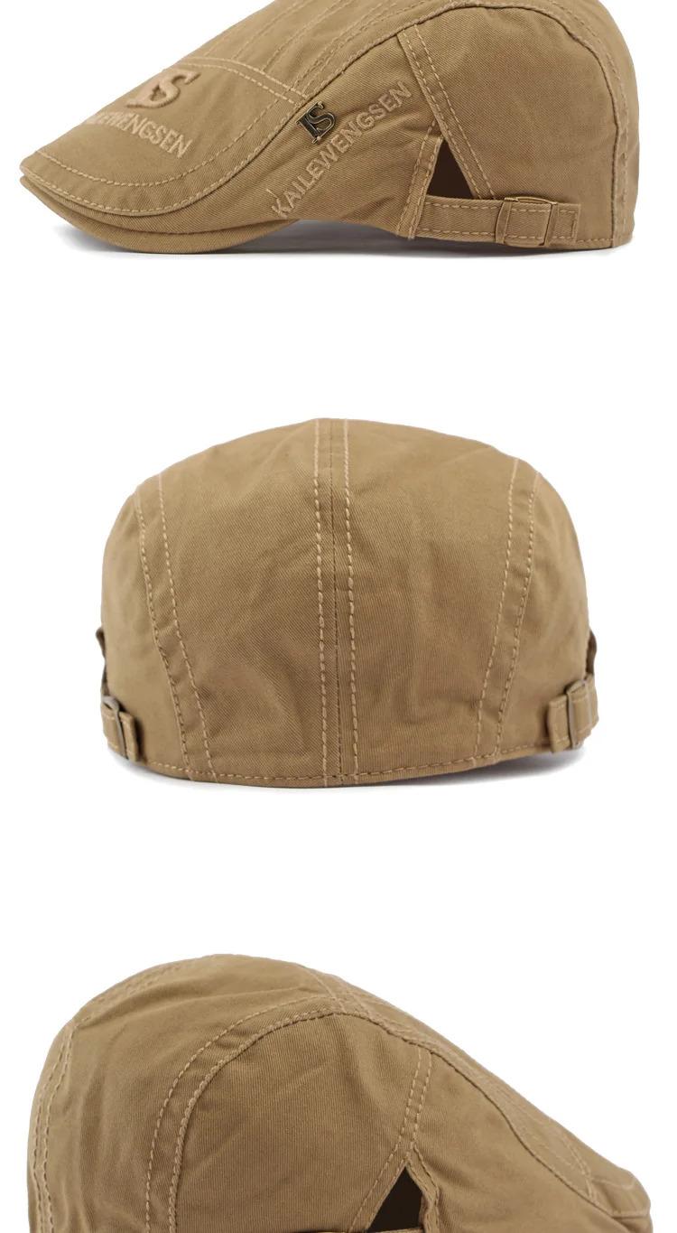 2025 Hat Men's Spring Summer  Embroidery Cotton Cap British Vintage Fashion Forward Hat Women's Casual Beret Youth Hat