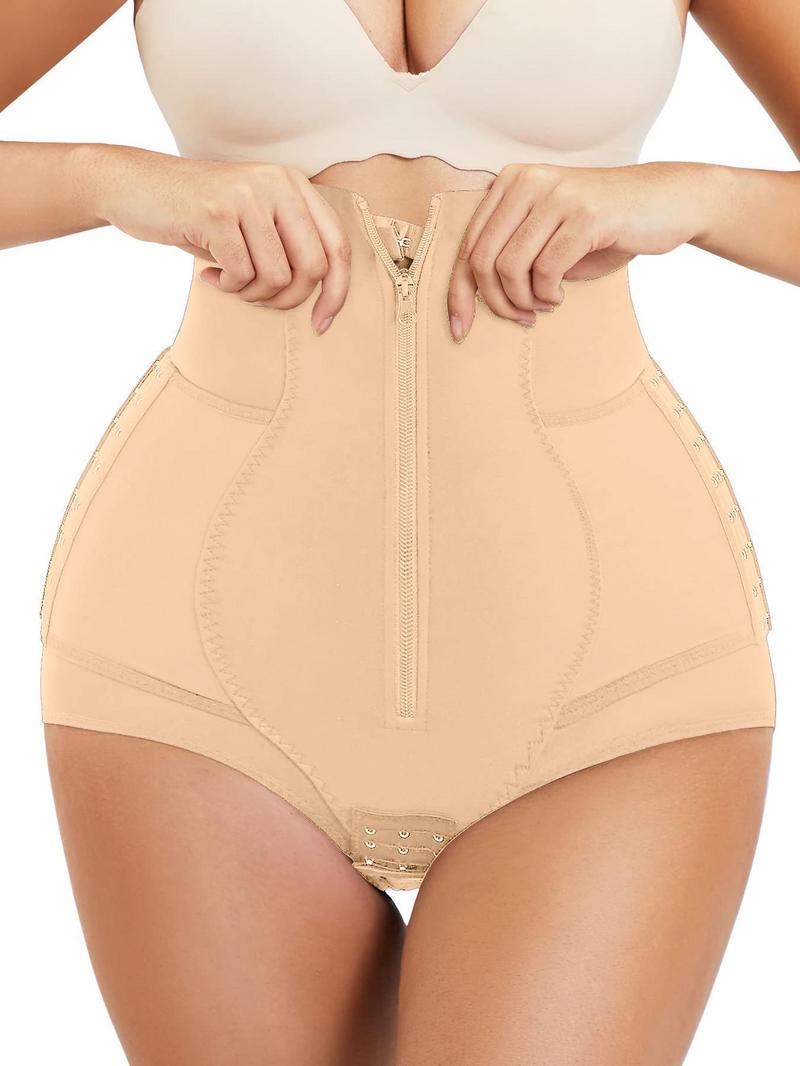 Women's High Waist Shaping Zipper Fly Shapewear Panty, Adjustable Hook & Eye Tummy Control Butt Lifter Shapewear Bottoms, Summer Outfits 2024, High Stretch Seamless Shaper for Lady