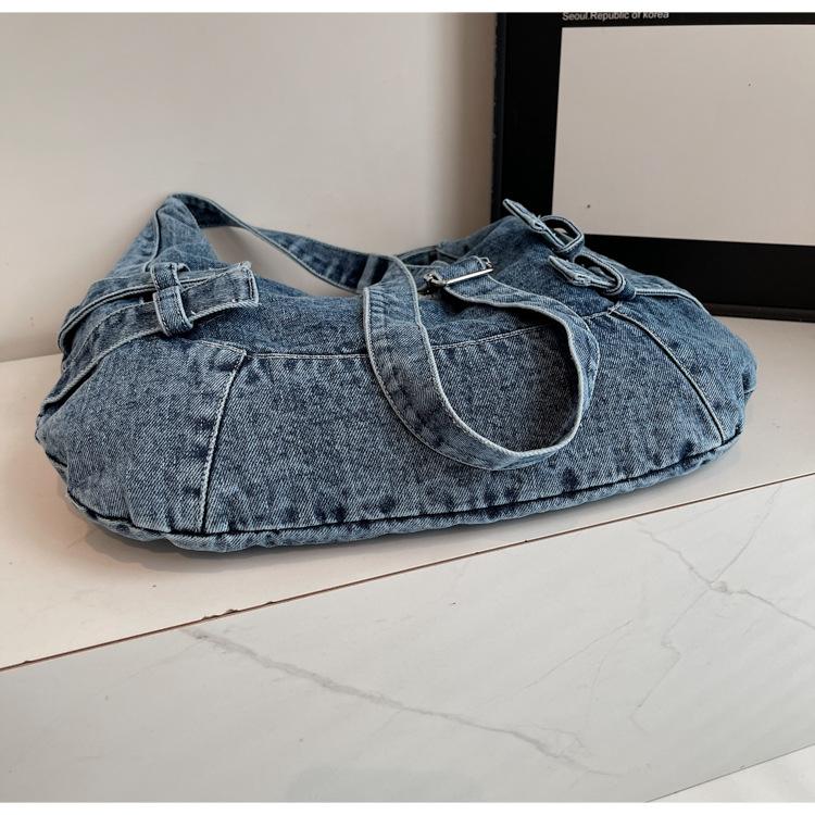 New Fashion Large Capacity Denim Crossbody Shoulder Bag for Women Casual Storage Bag Textured Casual and Versatile Coach Bag