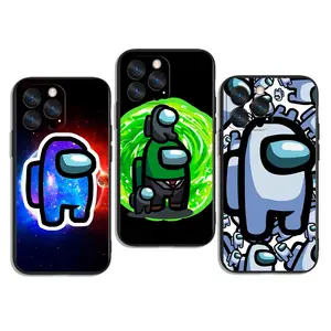 Among Us Space Chaos Glossy Phone Case For IPhone 17-11, Pro Max, Pro Plus, and Samsung S26-23 Safety Two-In-One Case Protection Safety Case Trendy and Protective