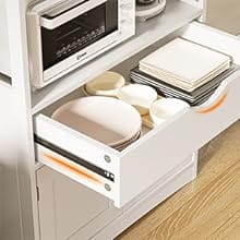 64 Inches Freestanding Storage Cabinet Furniture White