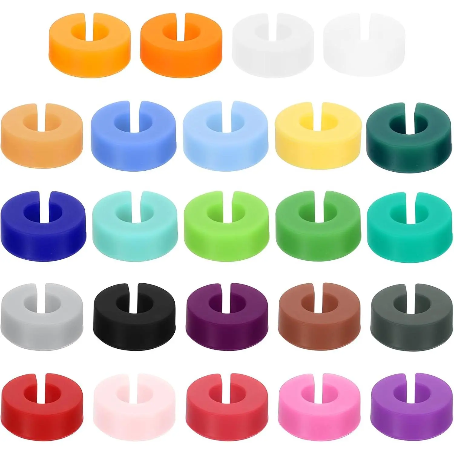 24 count  Glass Charm,  Drink Markers  Glass Markers Identifier Tags for  Glass Champagne Flutes , 24 Colors