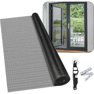 36Inch x 100Feet Window Screen Mesh Roll and Durable Screen Door Replacement, Window Mesh Screen Roll for Windows (Black)