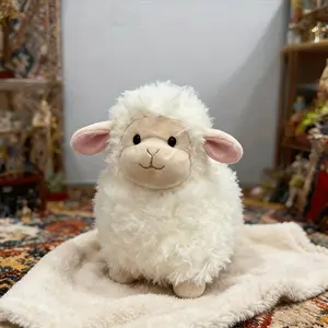 Cartoon Sheep Plush Toy | Cute Soft Polyester Sheep Animal Dolls, Home Sofa Ornaments, Comfortable Throw Pillows, Interactive Entertainment Gifts for Family and Friends