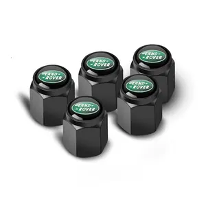 5PCS Metal Car Wheel Tire Valve Caps Air Stem Dust Cover Dustproof For Land Rover Defender Freelander Discovery Evoque Range Velar Accessories