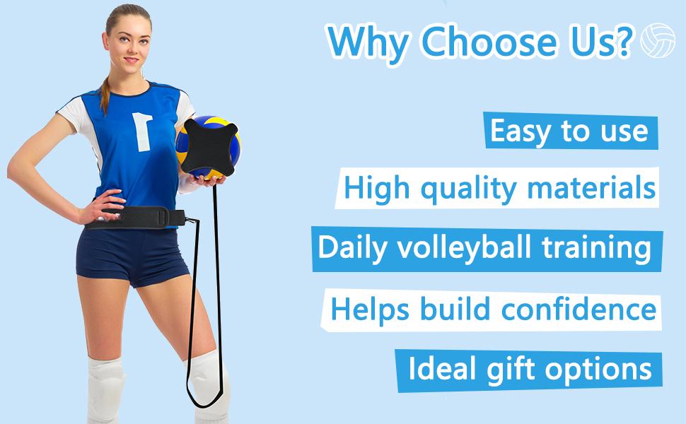 Upgraded Volleyball Training Equipment Aid, Premium Solo Practice Trainer for Serving, Setting, Spiking & Arm Swing, Perfect volleyaball Trainer kit for Beginners & Pro, Perfect Volleyball Gift.