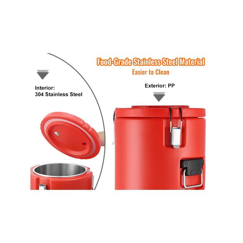 VEVOR Stainless Steel Insulated Beverage Dispenser, 4.5 Gallon 17.2 Liter, Thermal Hot and Cold Drink Server Dispenser with Spigot Handle, Food-grade for Hot Tea Coffee Water Restaurant Drink Shop VEVOR Stainless Steel Insulated Beverage Dispenser, 4.5 Gallon 17.2 Liter, Thermal Hot and Cold Drink Server Dispenser with Spigot Handle, Food-grade for Hot Tea Coffee Water Restaurant Drink Shop