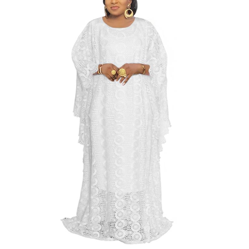 African Women's Solid Color Lace Kaftan elegant Dress 2026 Embroidery Rhinestone for Party Holiday Wedding Guest Plus Size Ladies Clothes for All Seasons maxi formal party gown goddess valentine's day vacation