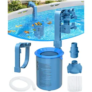 2026 Above Ground Pool Skimmer with 3 Skimmer Socks - Wall Mount Surface Skimmer, Enhanced Bracket Anti-Tilt, Floating Skimmer with Removable Basket, Auto Skimming Pool Surface Debris
