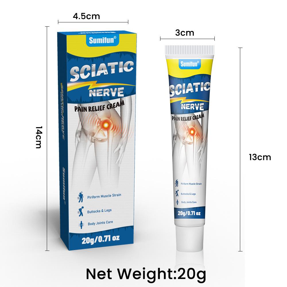Sumifun Sciatic Nerve  Cream 20G Fast-Acting Pain  Soothing Massage for Hip Lower Back Joint Discomfort Muscle Relaxation Balm Lipoma Removal Hydrating sensitive skin relief