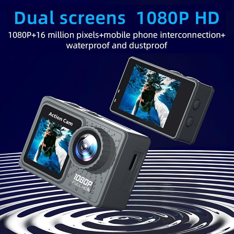 High-definition Sports Camera, 1 Set Waterproof Recorder Camera for Diving Swimming Bicycle Motorcycle, Outdoor Sports Mini-camera with 32GTF Card