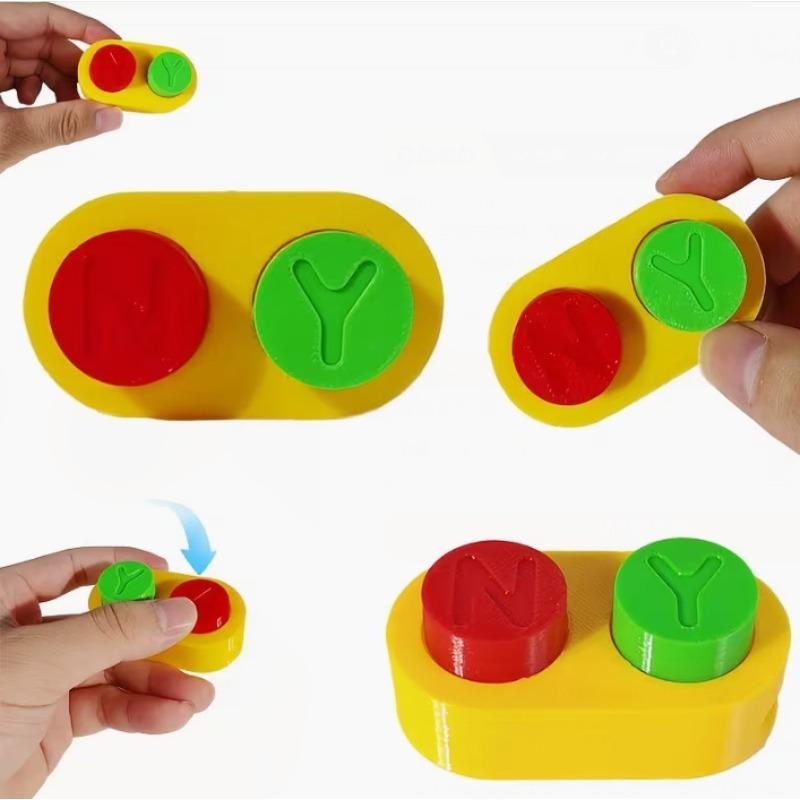 3D Printed N & Y Button Clicker Desk Decor Cute Stress Relief Ornament Holiday Gift