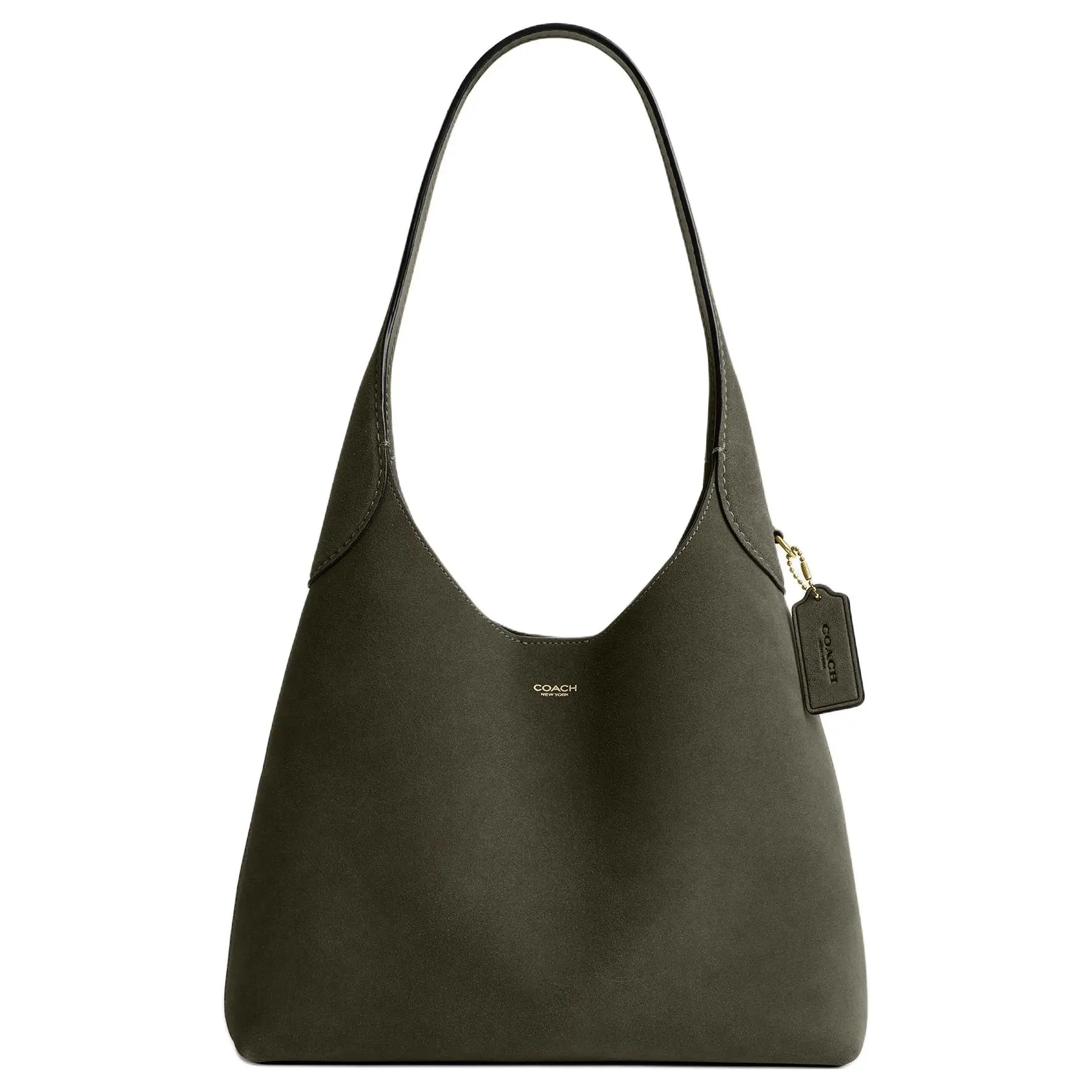 Coach Brooklyn 28 Leather Crossbody Bag for Women, Small Olive Green
