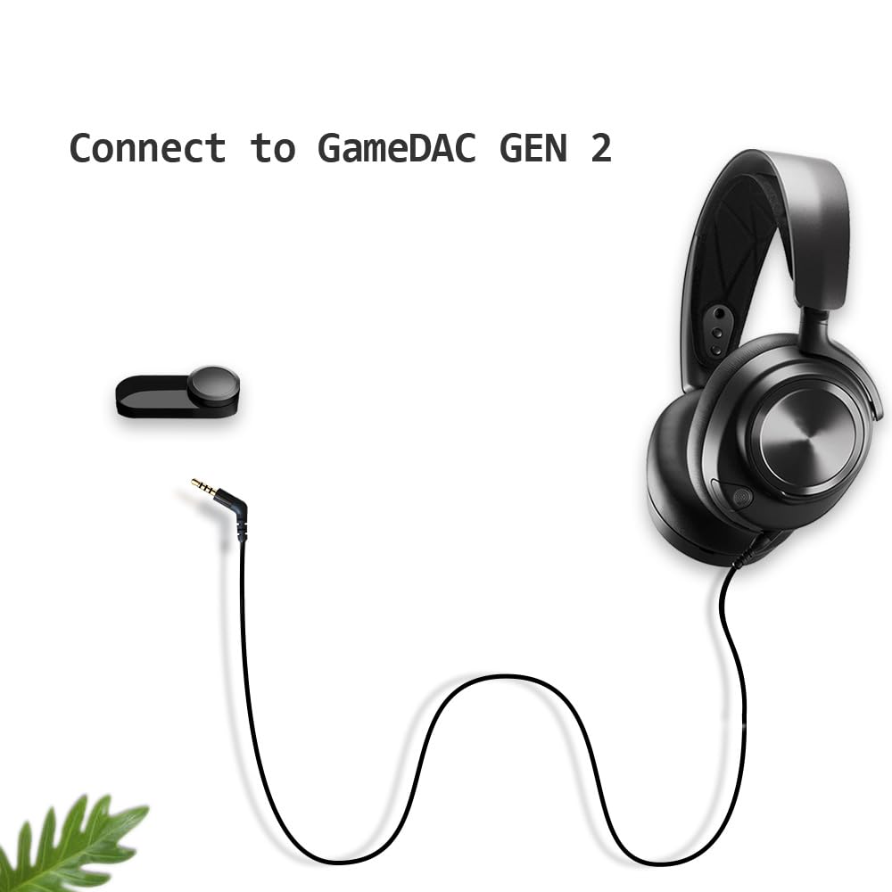 Replacement Audio  Cord Compatible with  Arctis Nova 7, Arctis Nova Pro Gaming Headset (Audio , Black)