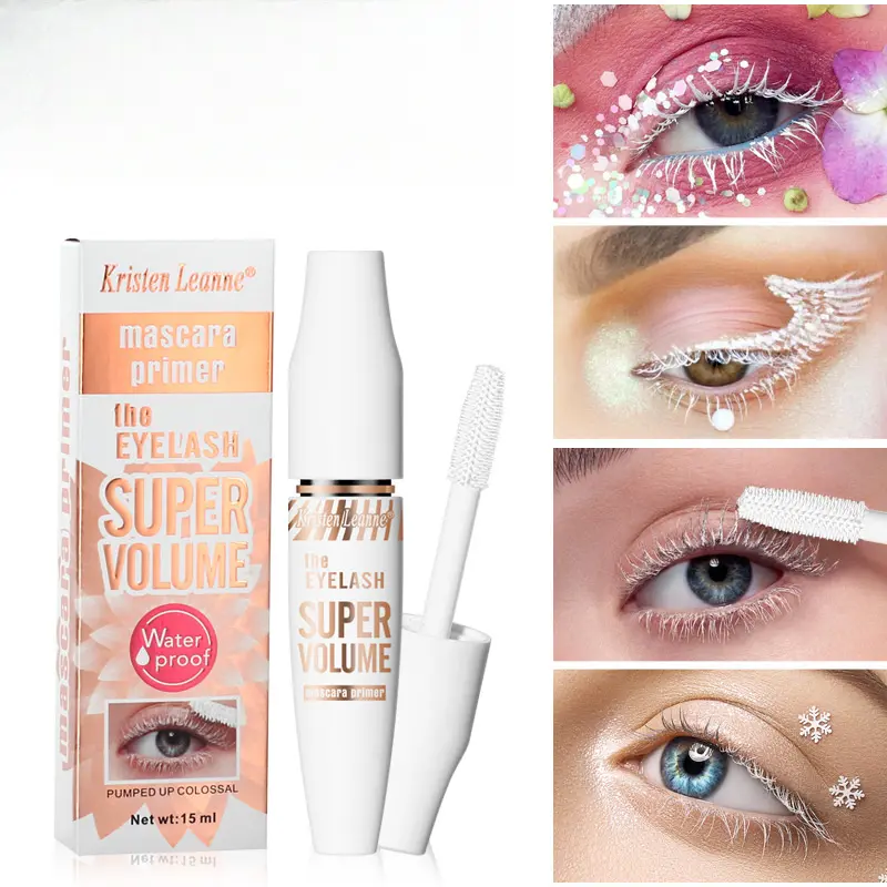 White Mascara - care each eyelash, making it clear, long, curly, caking free, waterproof, sweat resistant, easy to apply, suitable for parties, music festivals, carnivals, etc. It is a holiday beauty product. | Long-lasting makeup |   natural makeup
