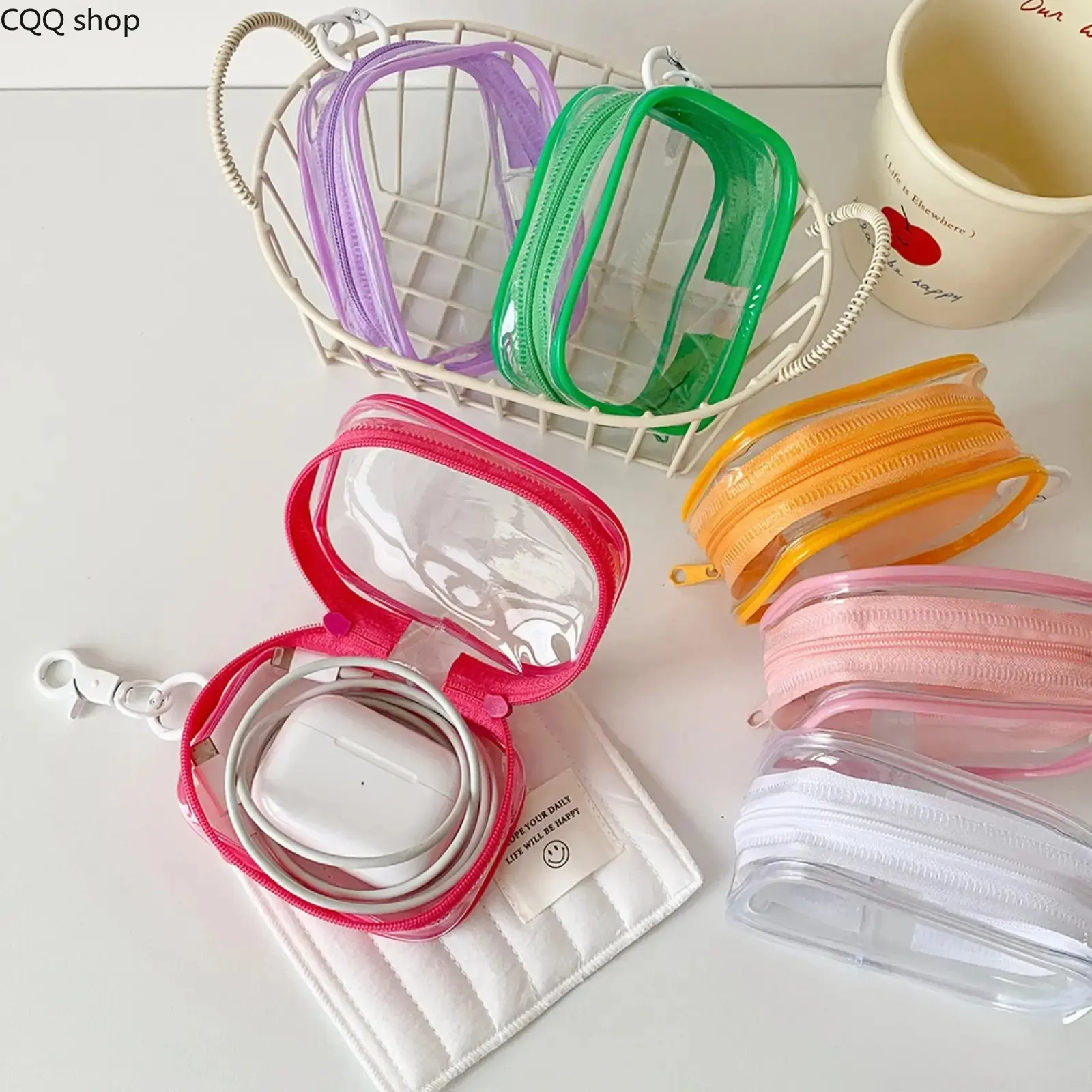 Clear PVC Display Storage Bag, Cute Stand-Up Toy Organizer , Mini Earbud & Coin Purse, Fun & Practical Handbag for Travel, Outdoor & Gifts tiktokshopspringglowup summerwins