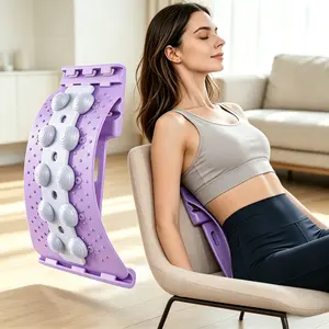 Adjustable Arched Back Stretcher Acupressure Posture Corrector, Lumbar Massage Support Board for Lower Back Tension Relief, Spine Posture Alignment, At-Home Daily Self Care Body Shaping Accessory
