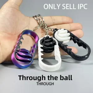 New 3D Printed Stress Relief Fidget Keychain, Portable, Office 3D Printed Sliding Ball Toy, Creative Design, Relieve Anxiety, Perfect Gift