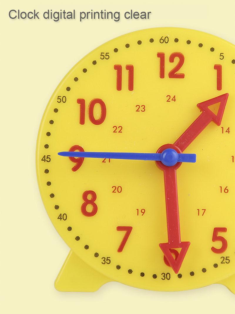 Montessori Wooden Clock Puzzle Toys Hour Minute Second Learning Preschool Cognitive Time Teaching Aid for Kids Early Education