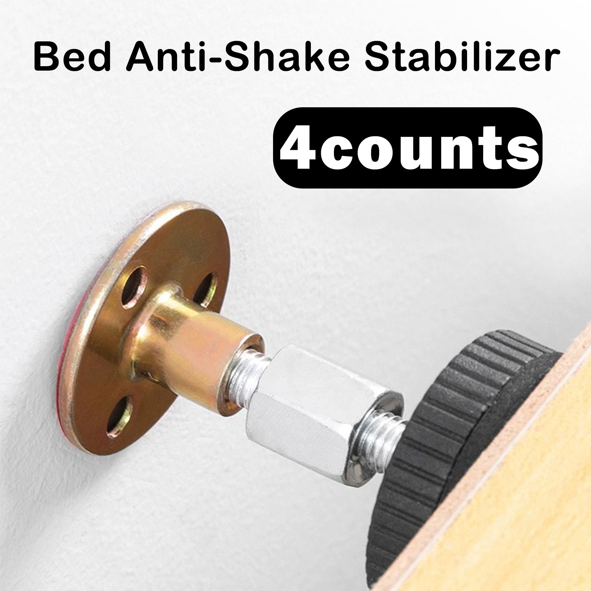 4 Counts Adjustable Threaded Headboard Stoppers Fixer, Secure Fixing, Stabilizes Furniture, Prevents Movement