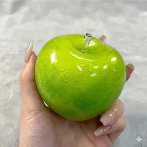 Green Apple Slushie Squishy Fidget Toy, Crunchy Moldable Non-Rebound Sensory Stress Reliever for Medium Grip Strength.
