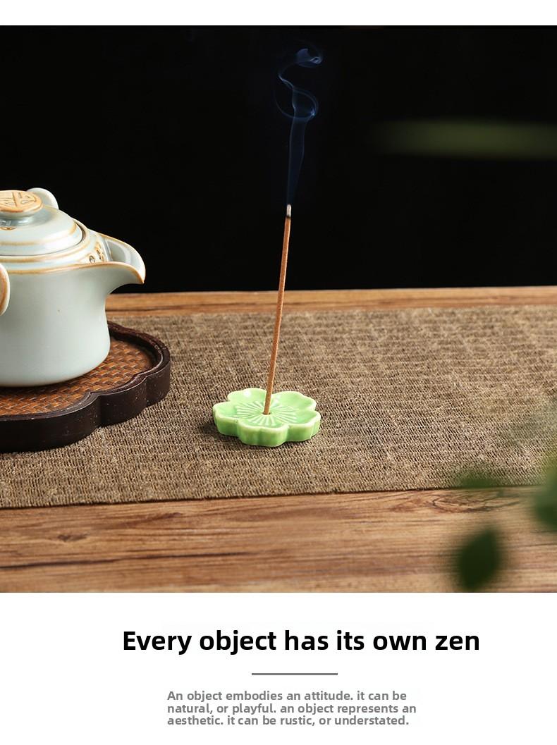 Cherry Blossom Mini Incense Holder & Tray for Sandalwood & Agarwood Sticks - Decorative Design incense stick