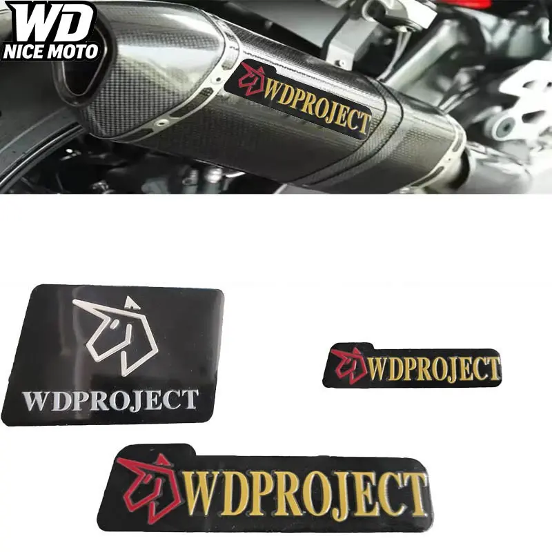 Wd Nice Moto Motorcycle Exhaust Pipe Modification Accessories, Metal Aluminum Label Decals, Personalized Decor Stickers